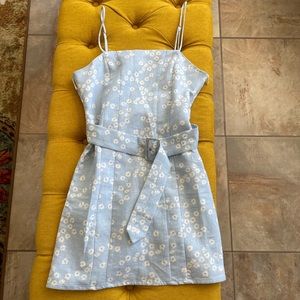 Beautiful Floral white and baby blue dress